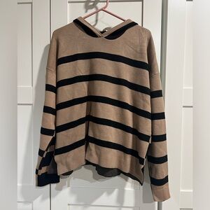 STRIPED HOODIE PULLOVER. Like new.